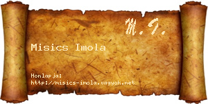 Misics Imola névjegykártya